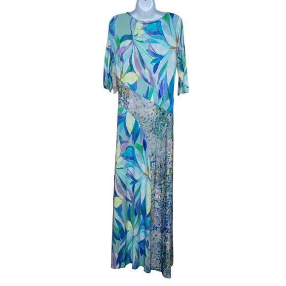 NEW Soft Surroundings Stella Maxi Dress MEDIUM 10 12 Coastal Resortwear Vacation - Picture 8 of 12